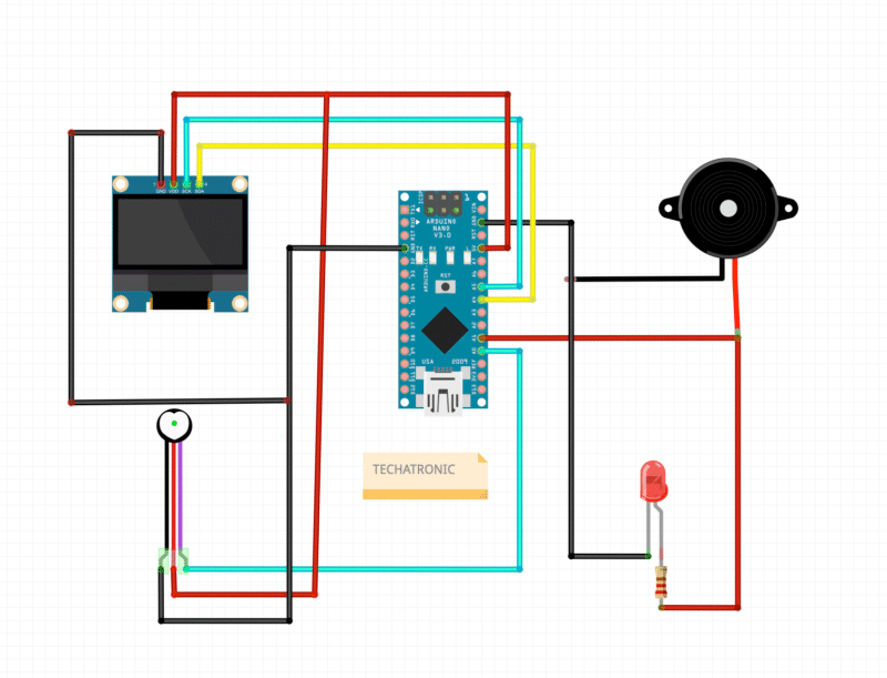 Pulse Rate Detector Circuit Diagram